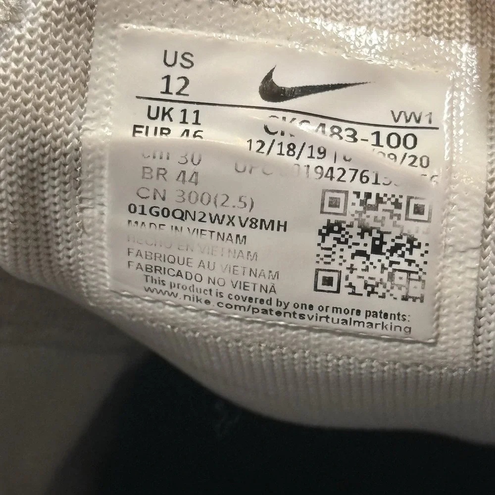 Nike Air Max 270 Golf Shoes Dusty Cactus Men's 12 White Spikeless